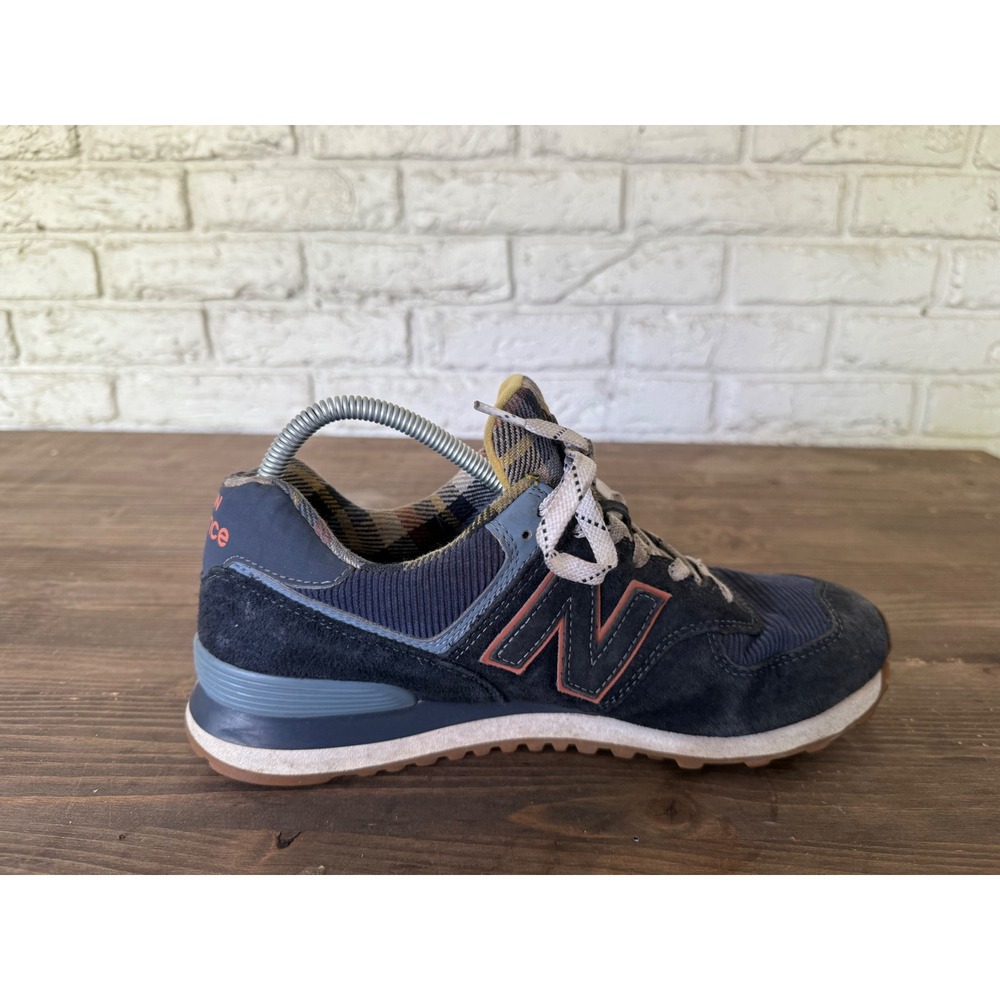 New Balance 574 HMK Dark Blue Plaid Suede Men's Limited Edition Sneakers Sz 9.5 - Picture 10 of 11